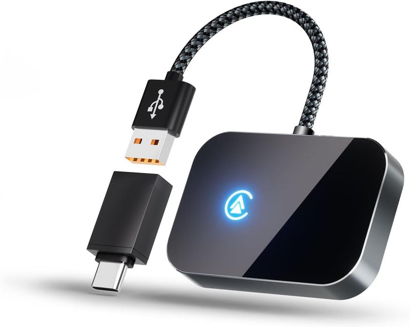 KPBOTL محول CarPlay اللاسلكي لجهاز iPhone، توصيل وتشغيل تحويل من CarPlay سلكي إلى لاسلكي، دون تأخير، محول Carplay اللاسلكي المصغر لجهاز iPhone iOS 10+ والسيارات من 2016 (إيبوني) - Image 1